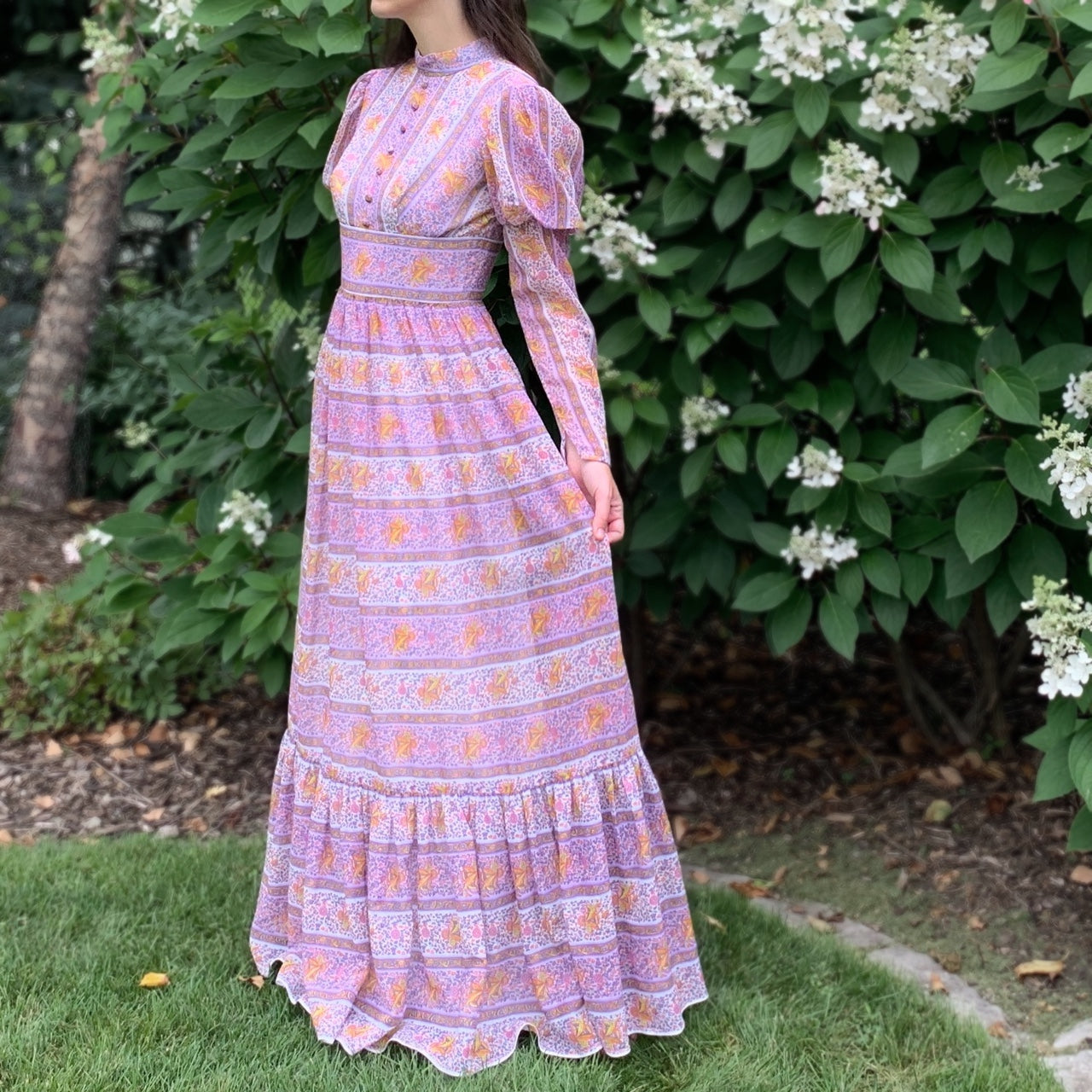 1970s Juliet Sleeve Dress | XS