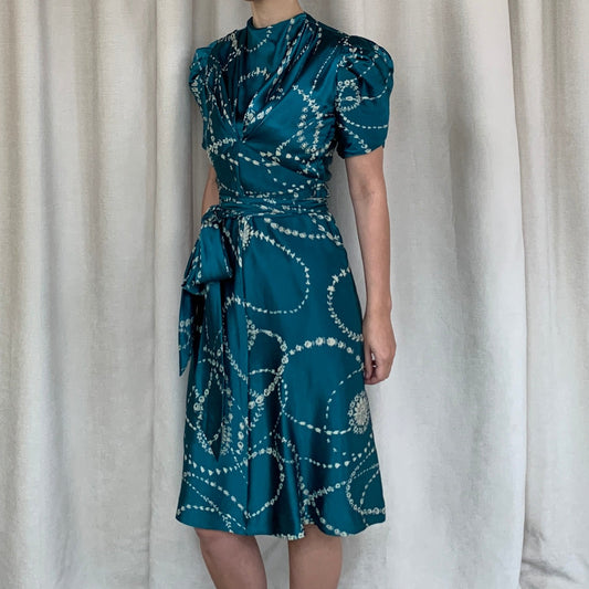 1930s Silk Dress | S