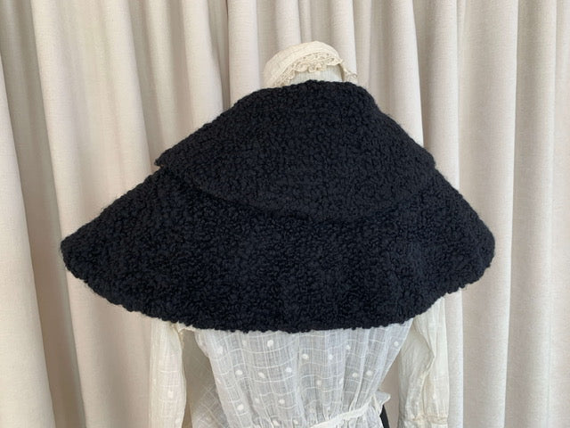 back view of the wool cape