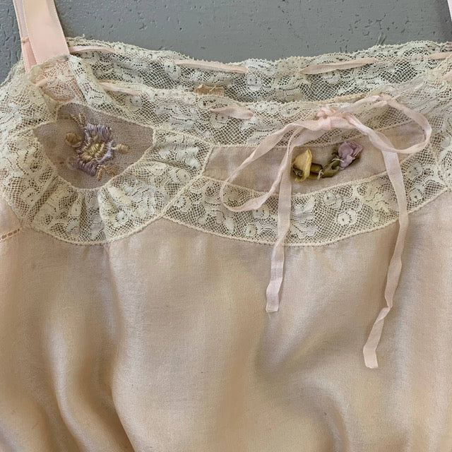 detail view of the 1920s camisole
