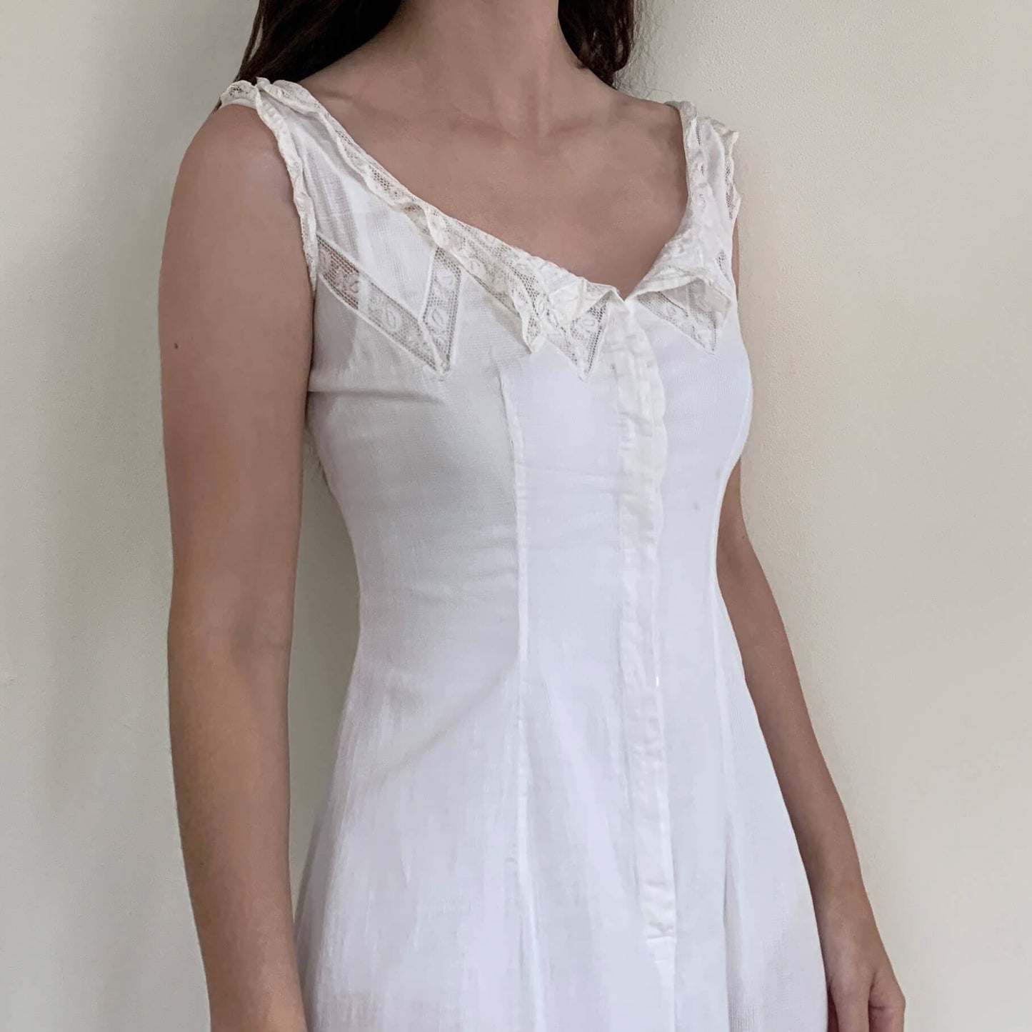 edwardian lingerie in white cotton