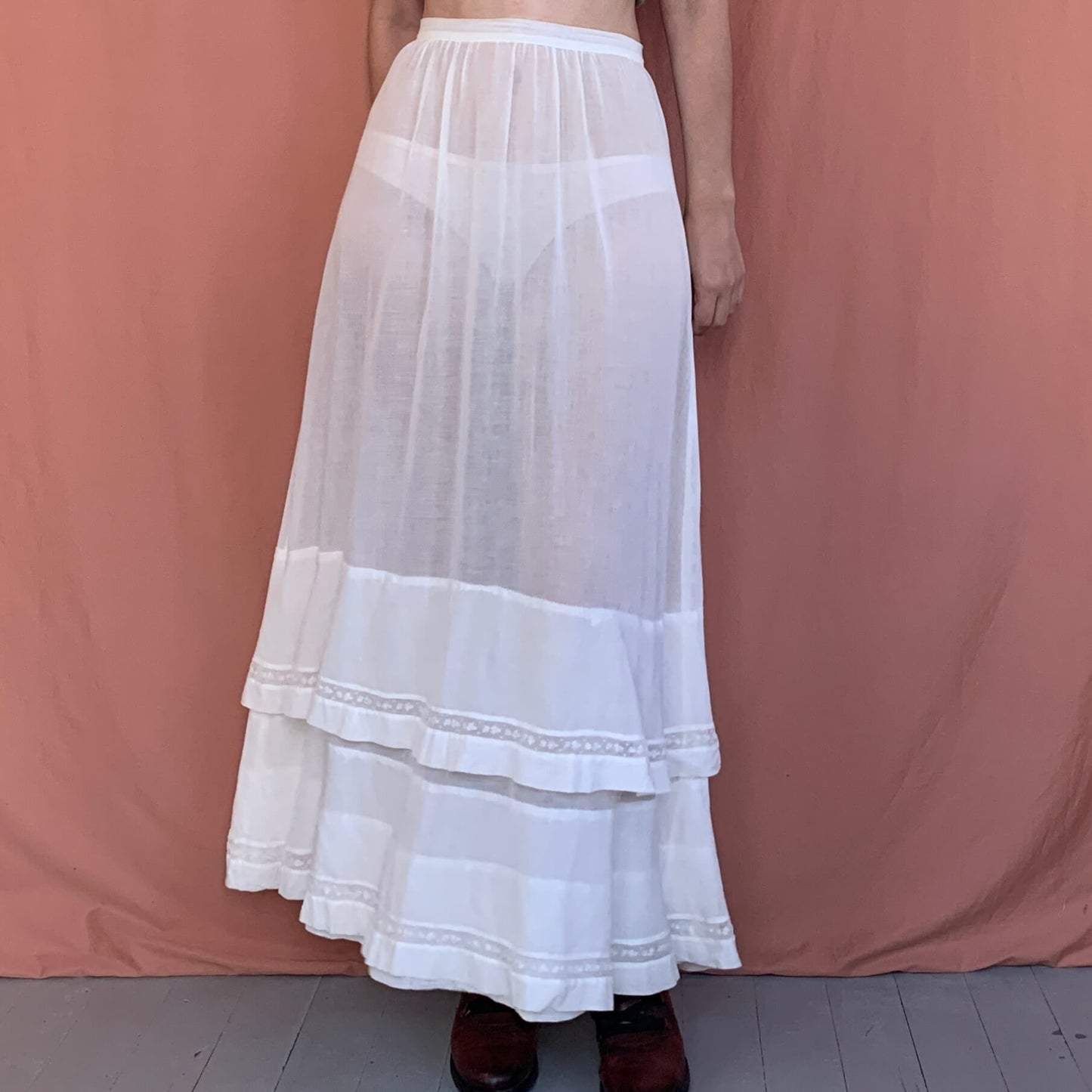 Semi-Sheer Edwardian Petticoat | XS