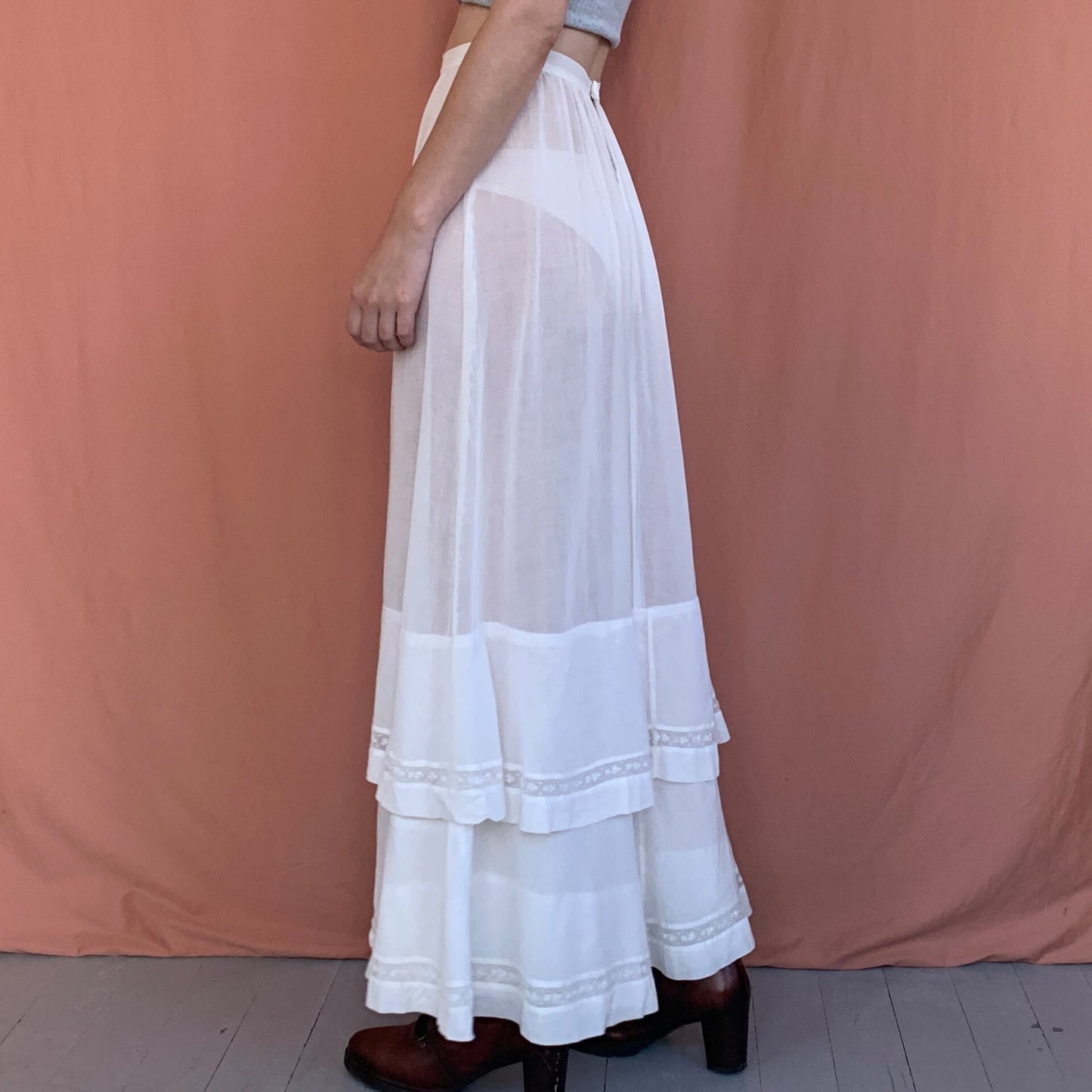 Semi-Sheer Edwardian Petticoat | XS