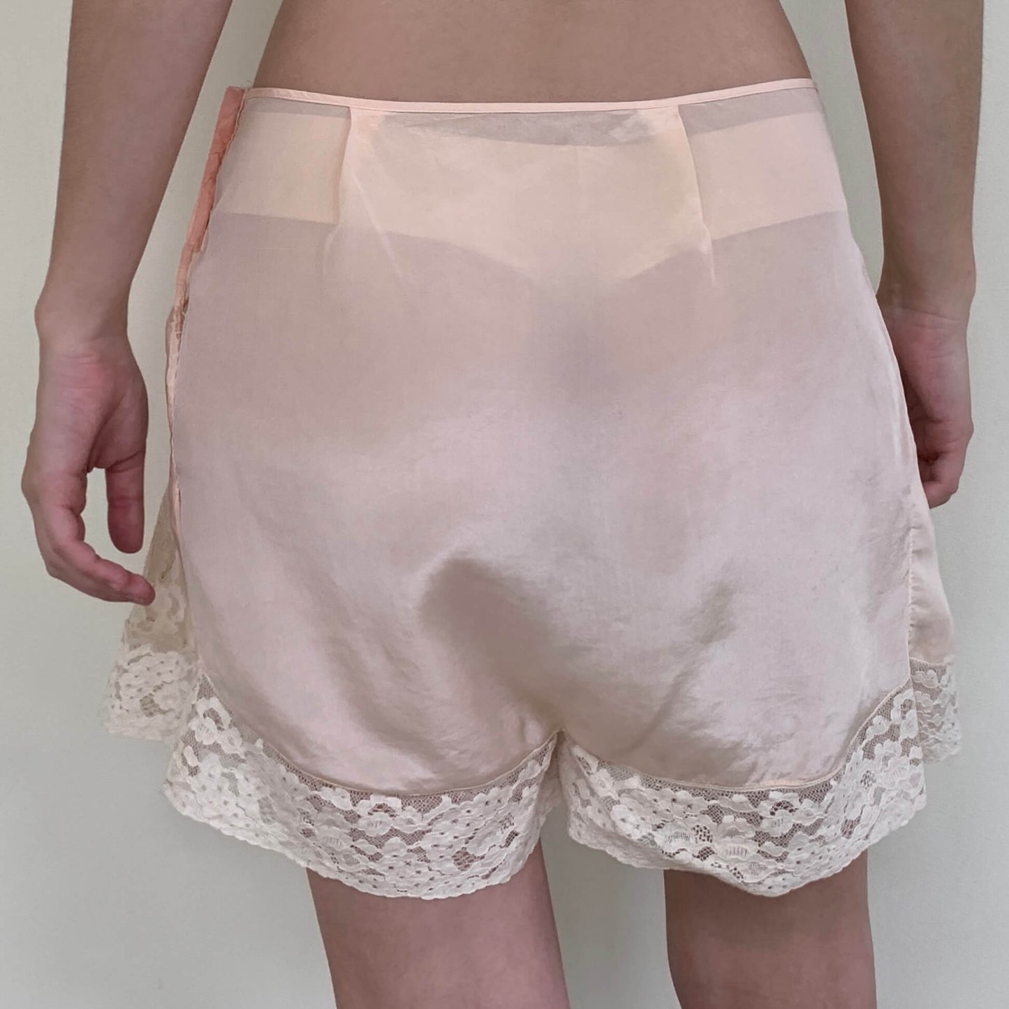 additional view of pink tap shorts
