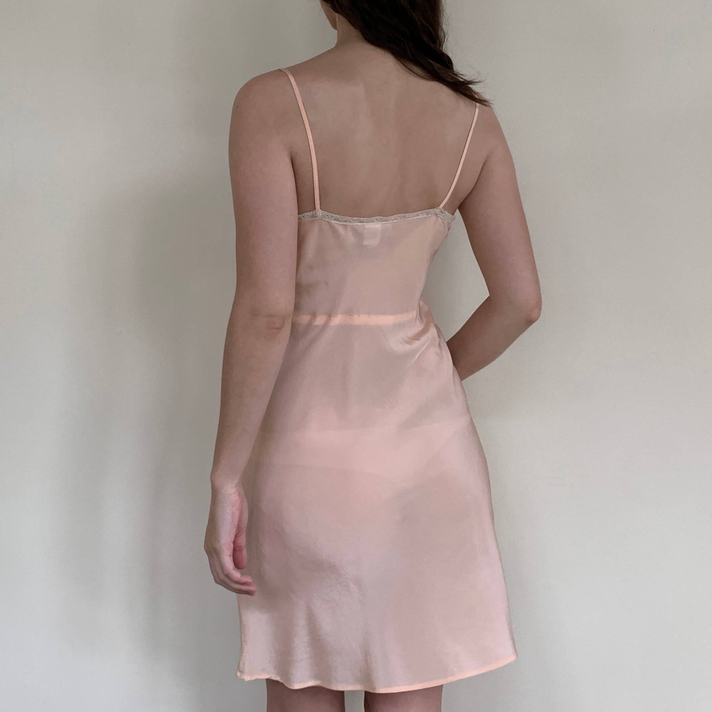 back view of the vintage silk dress